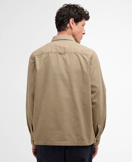 Draftmen Cotton Slub Overshirt Grey Olive