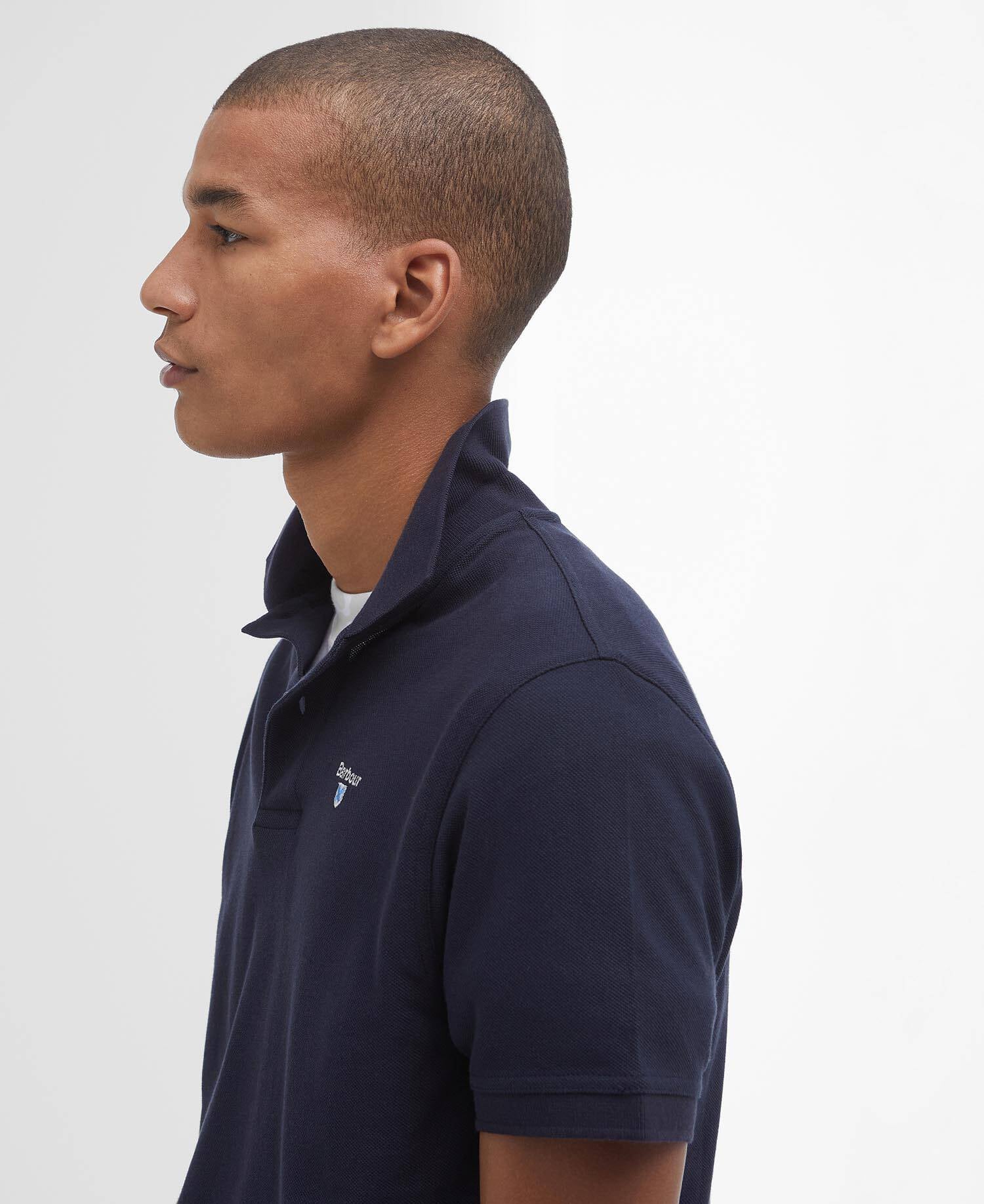 Sports Short-Sleeved Polo Shirt New Navy image number 3