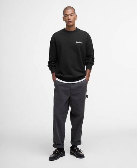 Maglione girocollo dalla vestibilit&agrave; comoda Firbank Black