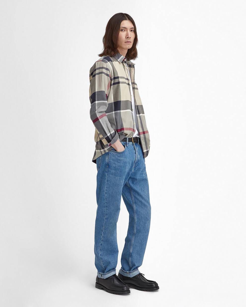 Renford Oversized Long-Sleeved Tartan Shirt