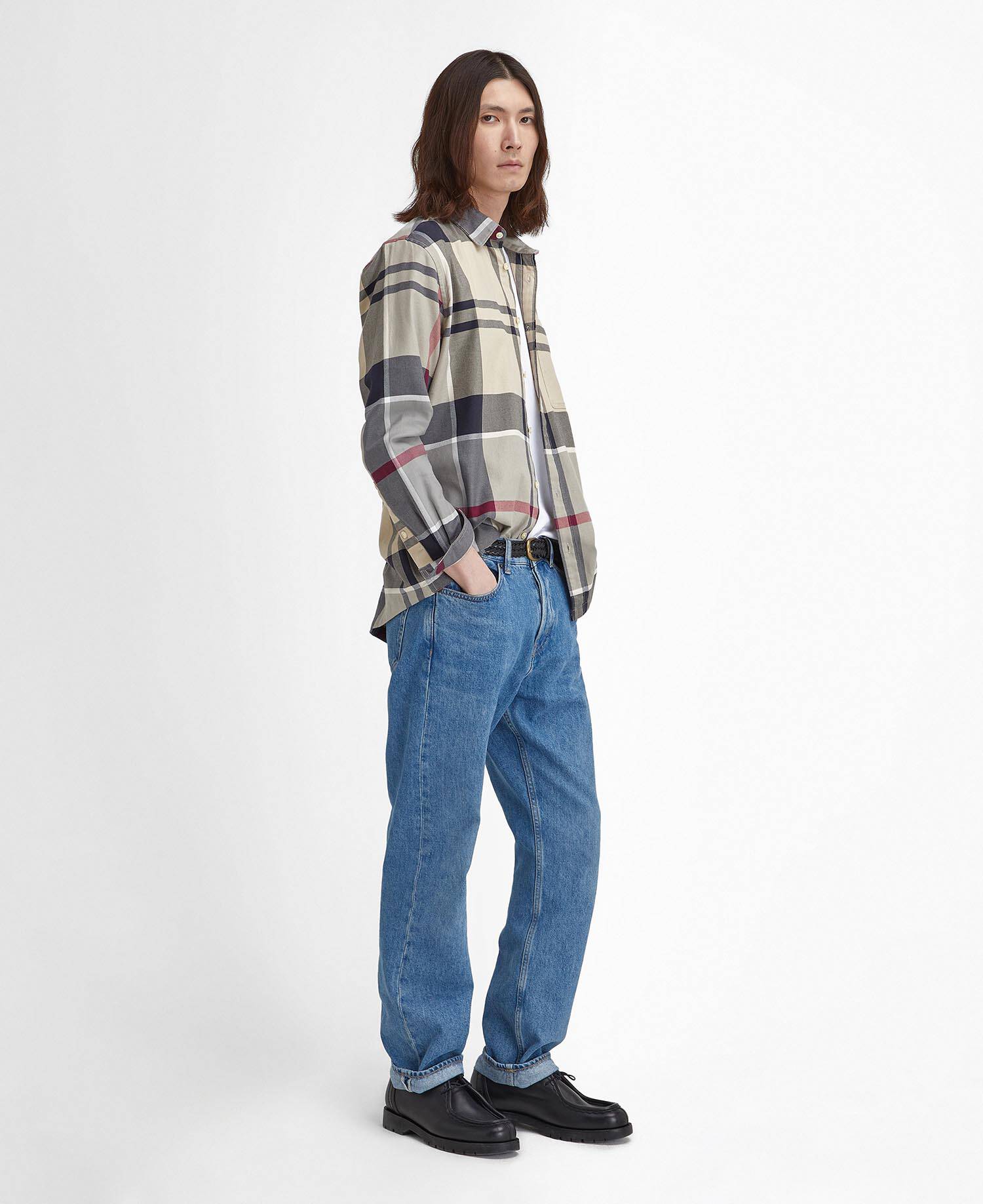 Renford Oversized Long-Sleeved Tartan Shirt image number 1