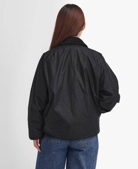 Women's Transport Waxed Jacket Black-Modern