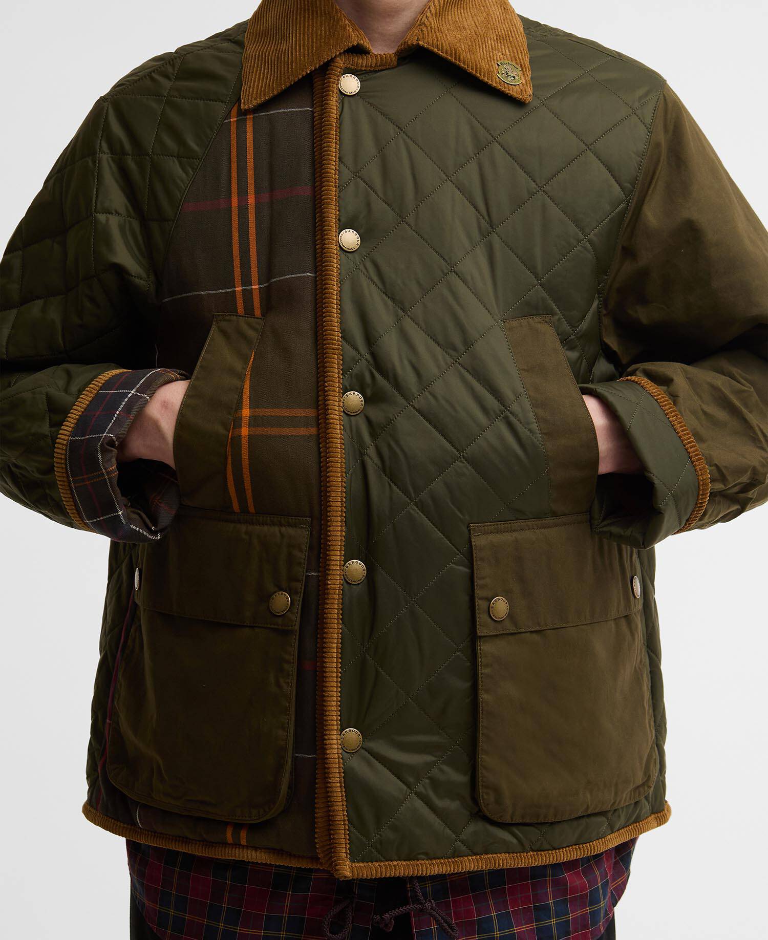 Barbour x Feng Chen Wang Fendale Quilted Jacket Olive image number 8