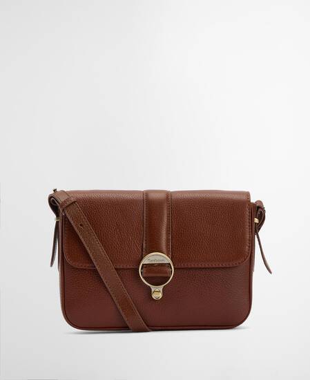 Borsa a tracolla in pelle Rosa Brown