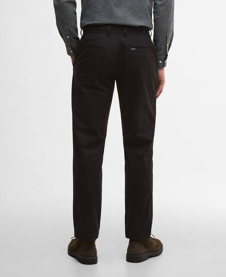 Pantaloni in rasatello scamosciato dalla vestibilità leggermente aderente Black Pantaloni in rasatello scamosciato dalla vestibilità leggermente aderente Black