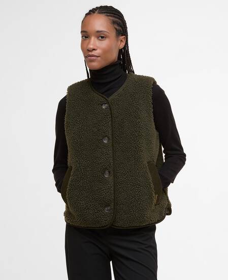 Luciana Fleece Gilet Olive