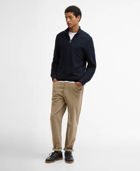 Pullover Essential Honeycomb Half-Zip Navy