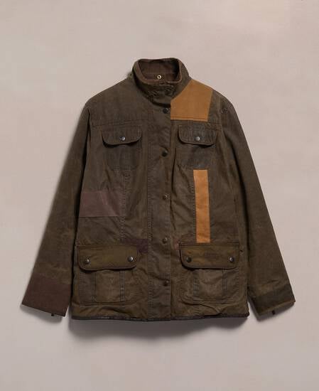 Barbour Re-loved Women's Utility Waxed Jacket - Size 14 Olive