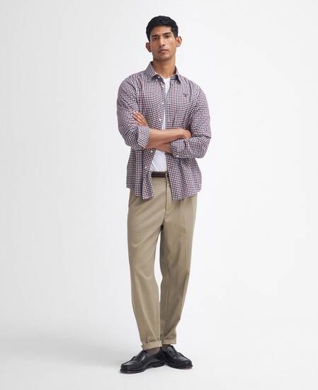 Finkle Tailored Long-Sleeved Shirt Merlot