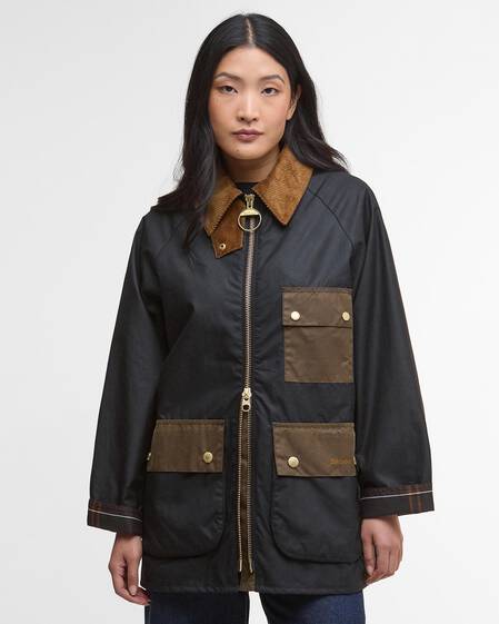 Wachsjacke Luella Black/Classic Tartan