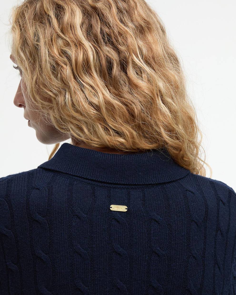 Evie Collared Cable-Knit Jumper