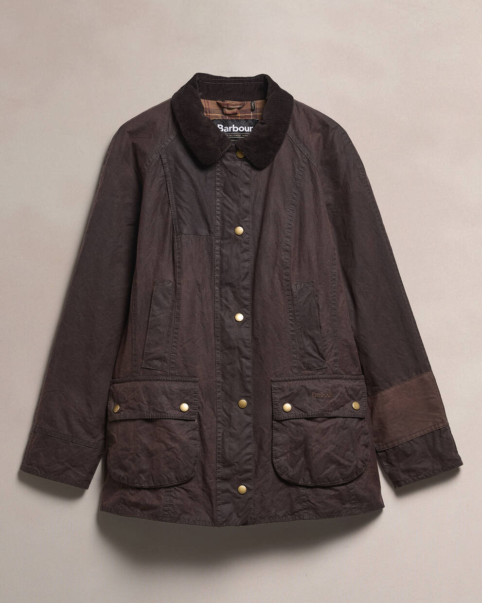 Barbour Re-Loved Women's Beadnell Waxed Jacket - Size 14