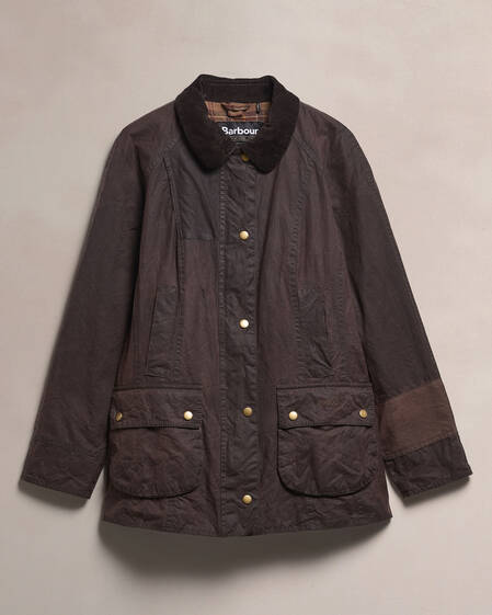 Barbour Re-Loved Women's Beadnell Waxed Jacket - Size 14 Rustic