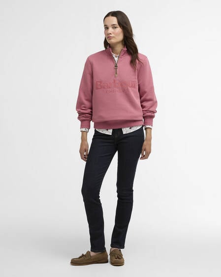 Cynthia Quarter-Zip Jumper Wildberry