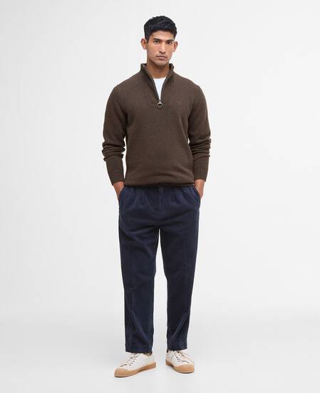 Essential Half-Zip Jumper Dark Oak