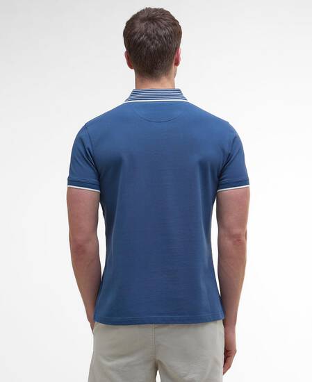 Denwick Short-Sleeved Polo Shirt Dark Denim