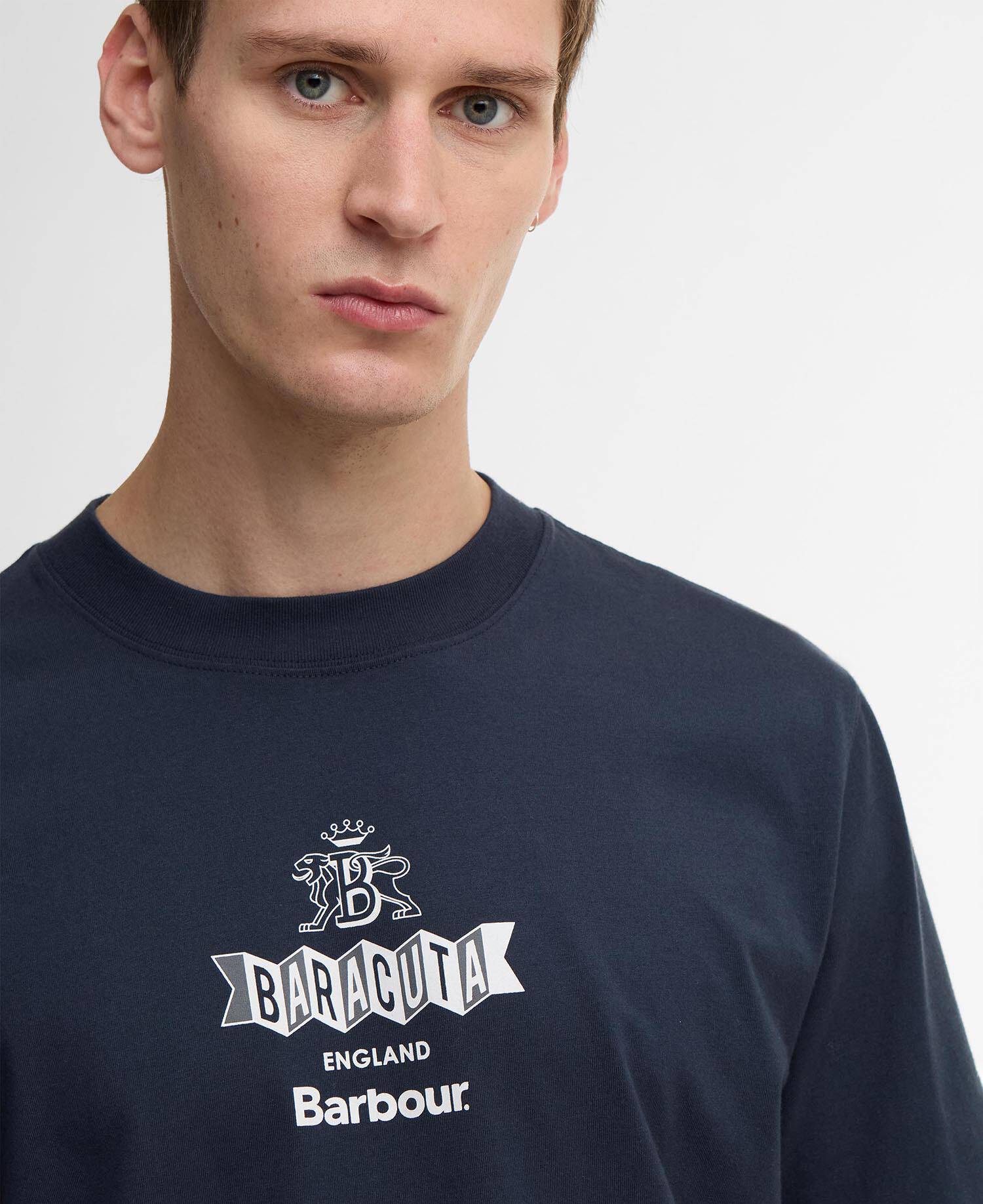 Barbour x Baracuta Vinyl Oversized T-Shirt Navy image number 3