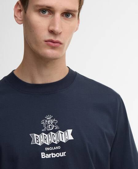 Barbour x Baracuta Vinyl Oversized T-Shirt Navy
