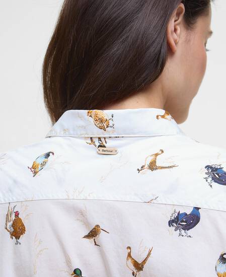Camicia Brambles a maniche lunghe dalla vestibilità leggermente aderente Bird Print
