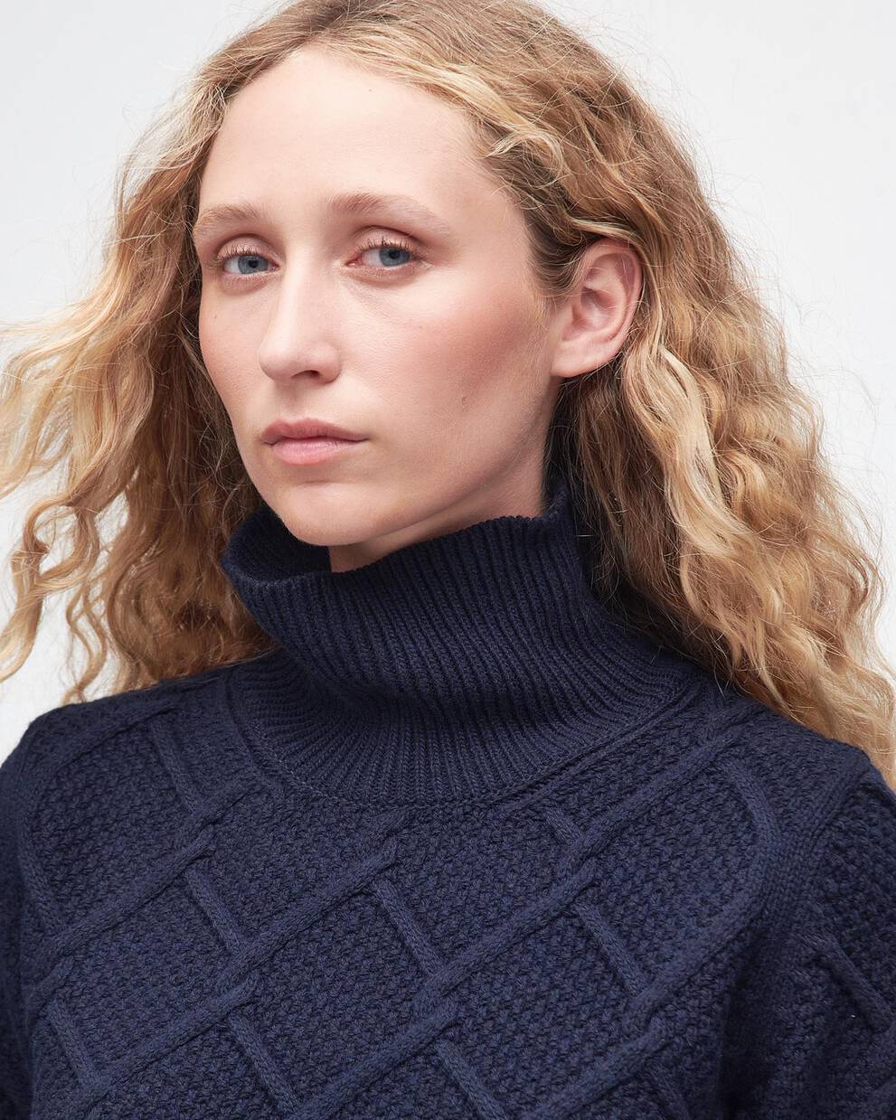 Felpa a maglia con collo arrotolato Burne