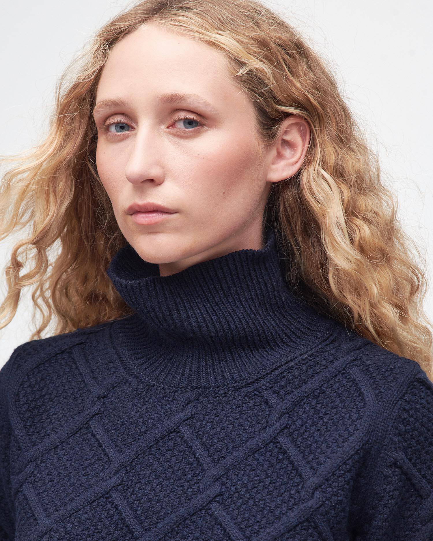 Felpa a maglia con collo arrotolato Burne image number 3