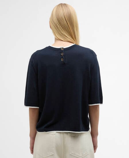 Verona Knitted T-Shirt Dark Navy/Cloud