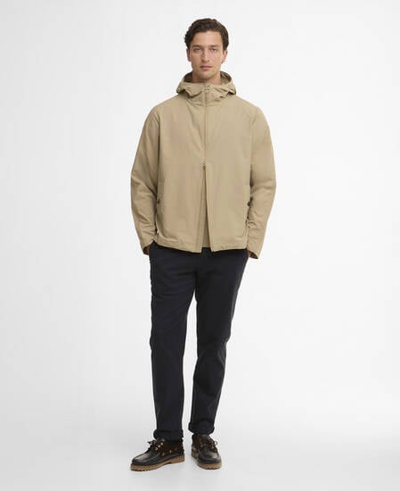 Modern Rokig Hooded Showerproof Jacket Washed Stone