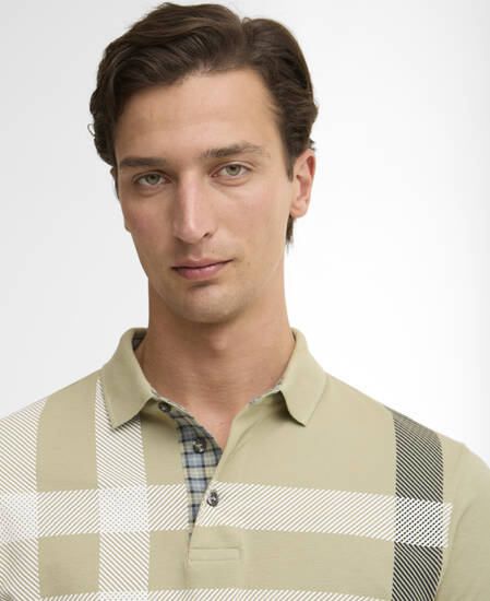 Blaine Tartan Short-Sleeved Polo Shirt Sea Green