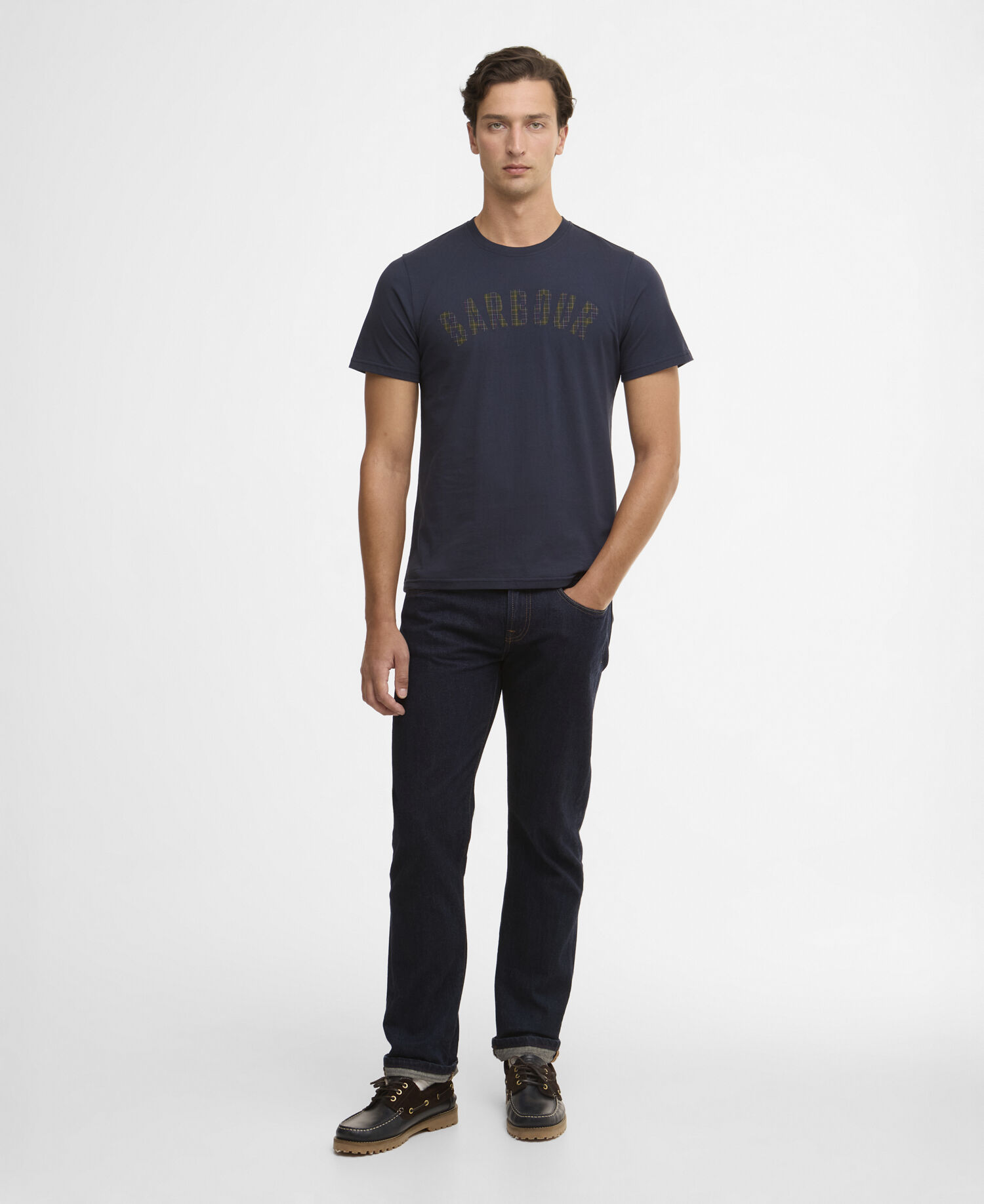 Berwick Tartan T-Shirt Navy