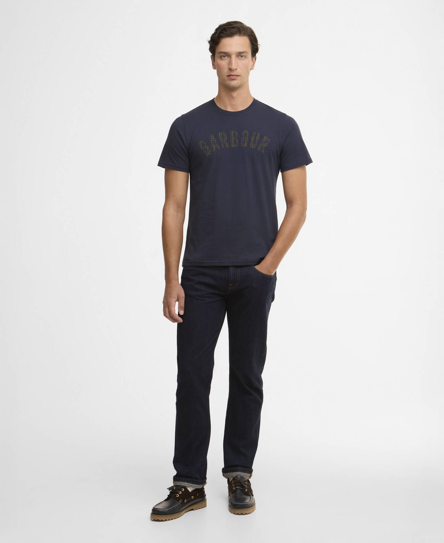 Berwick Tartan T-Shirt Navy image number 1