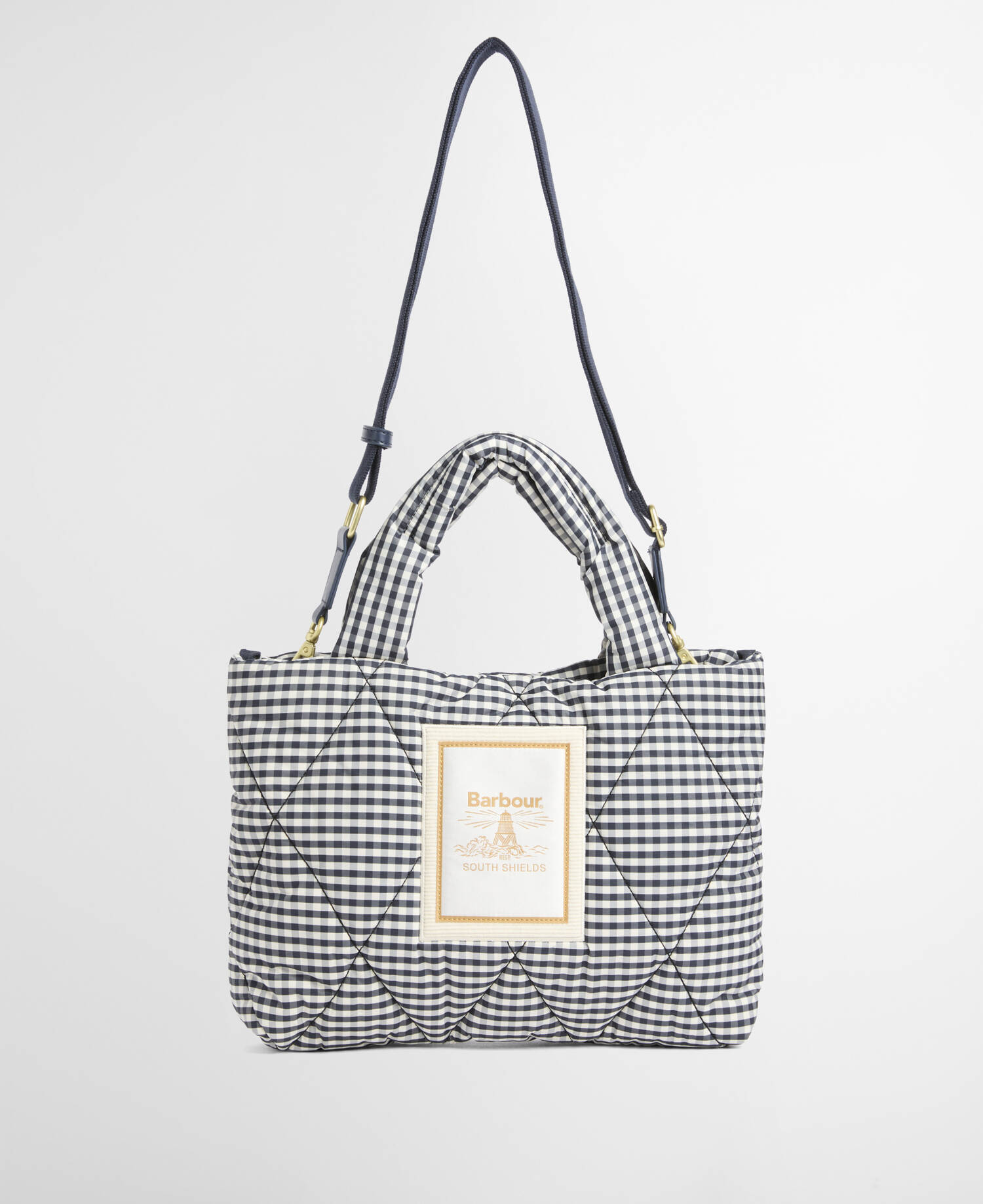 Riah Mini Quilted Tote Bag Gingham Check image number 0