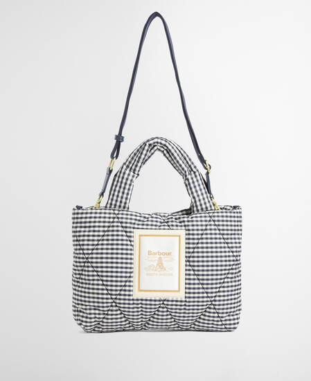 Mini borsa tote trapuntata Riah Gingham Check