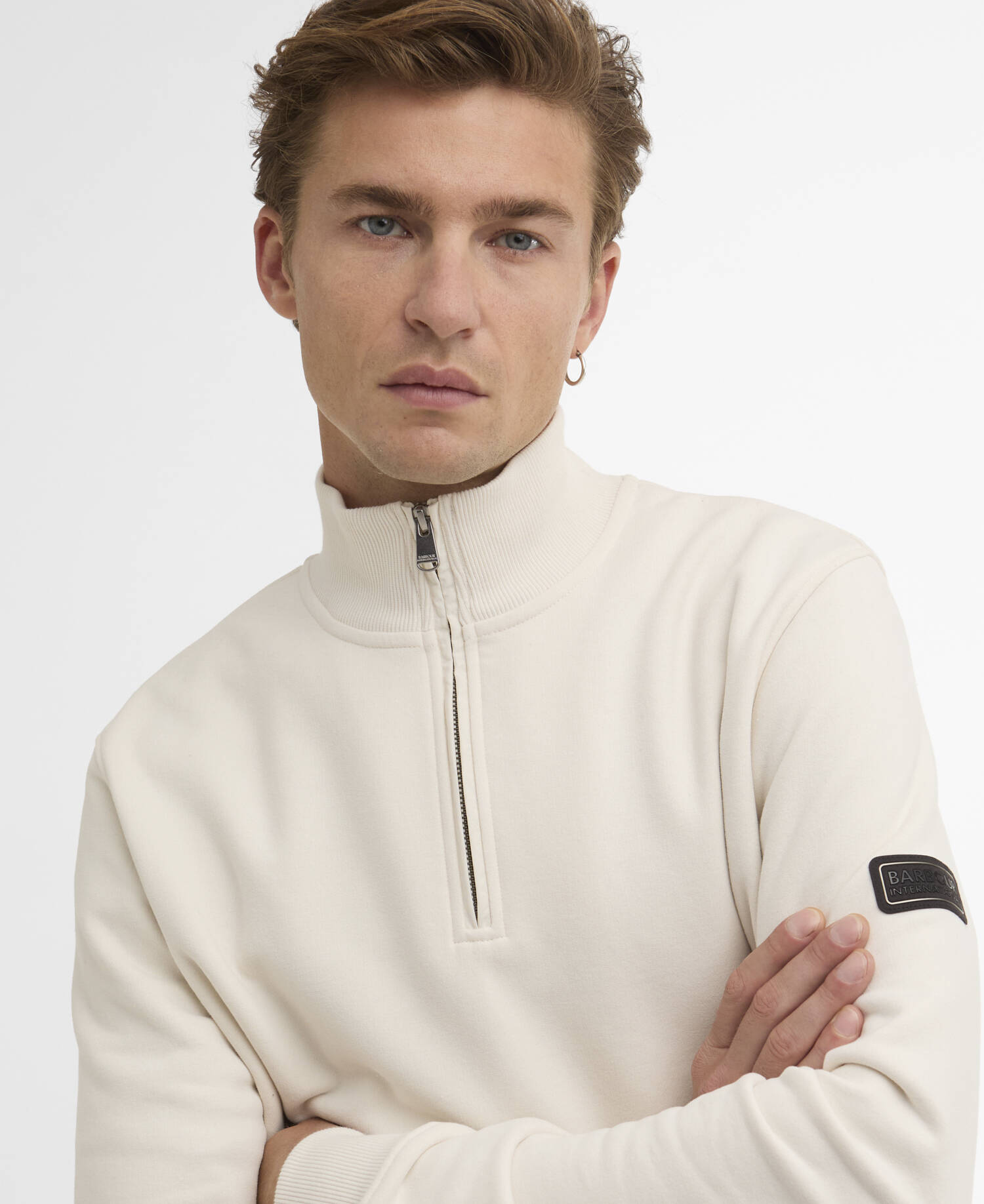 Ehan Quarter-Zip Sweatshirt Whisper White image number 3