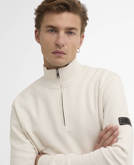 Ehan Quarter-Zip Sweatshirt Whisper White
