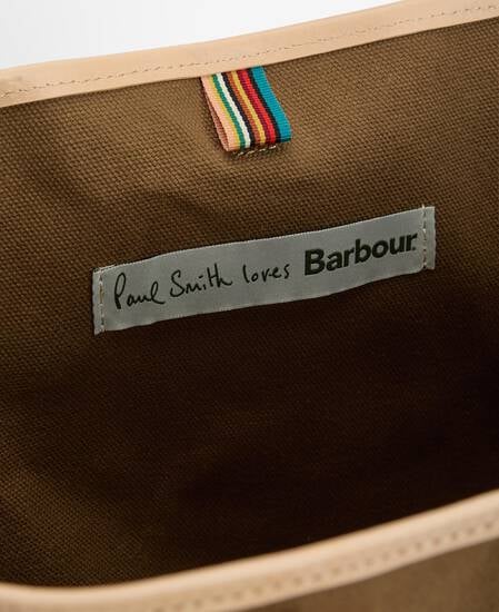 Paul Smith Loves Barbour Tote Bag Dark Sand