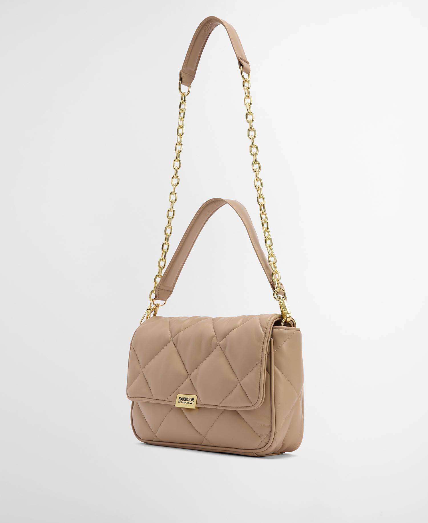 Soft Quilted Shoulder Bag Camel image number 6