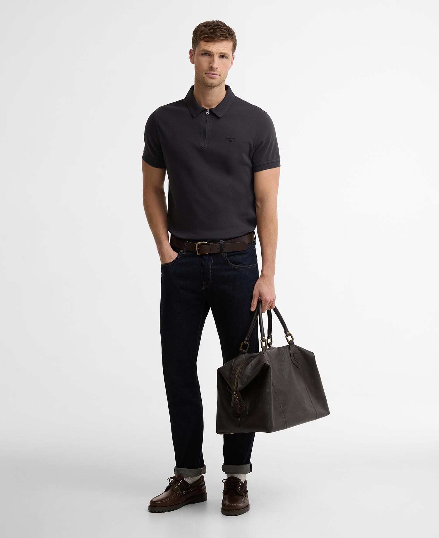 Crakehall Tailored Polo Shirt Dark Navy