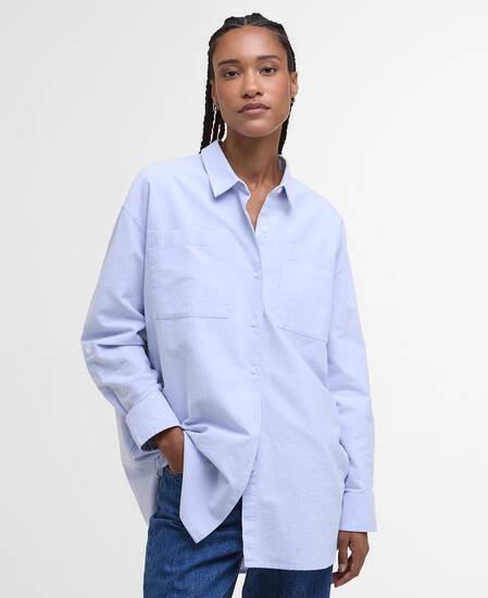 Highclere Oversized Oxford Shirt Pale Blue