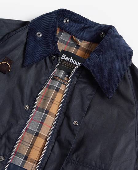 Spey Slim Waxed Jacket Classic Navy