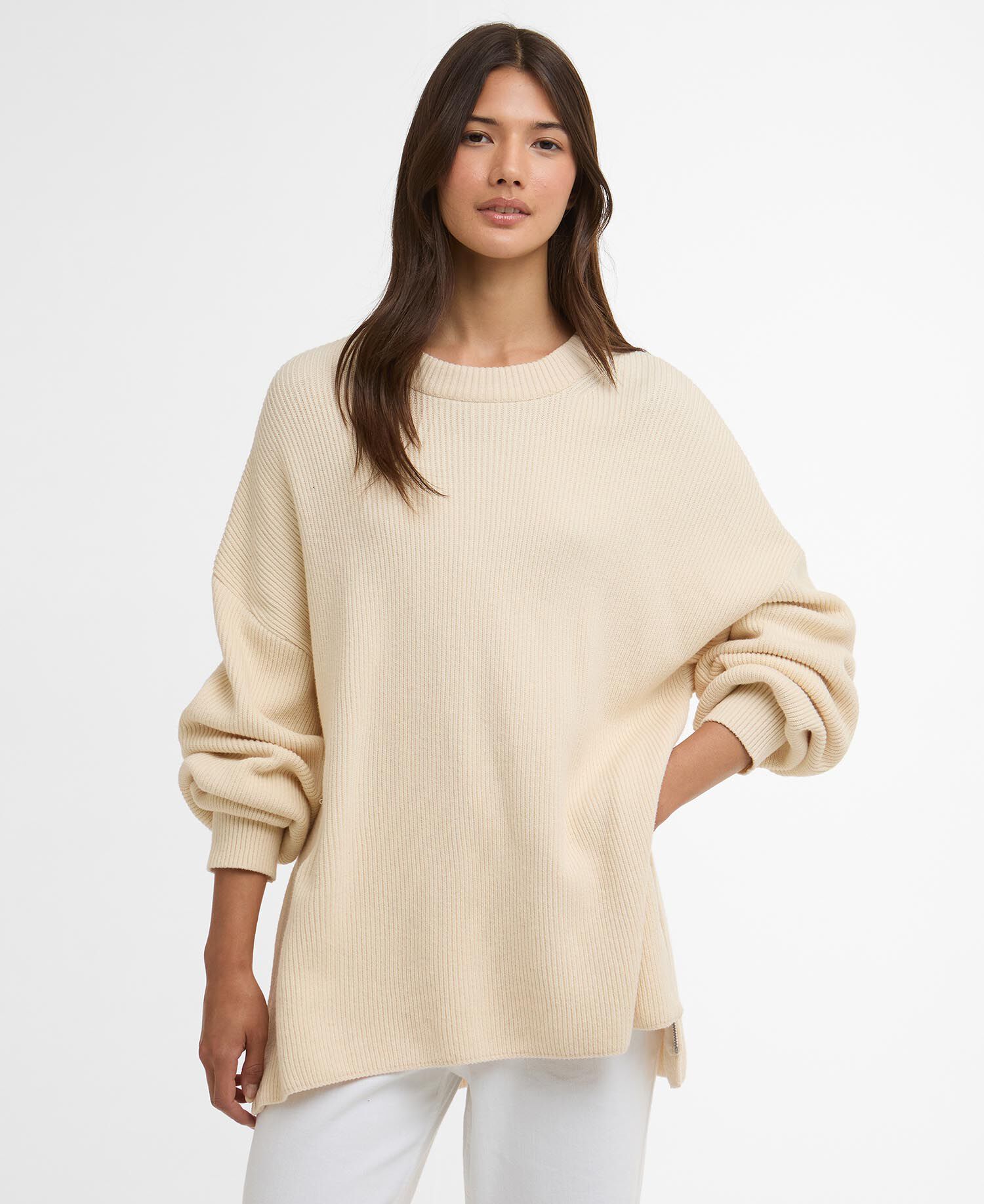 Tara Knitted Jumper Bone White