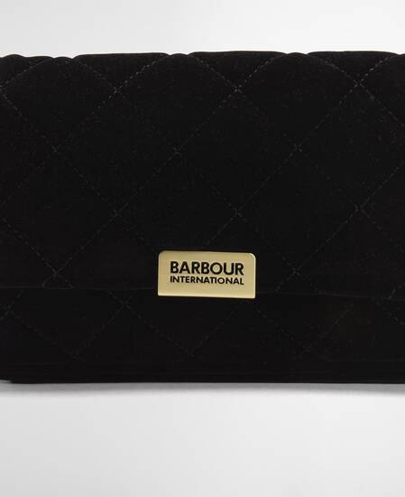 Mini borsa a tracolla trapuntata Soho Velvet Black