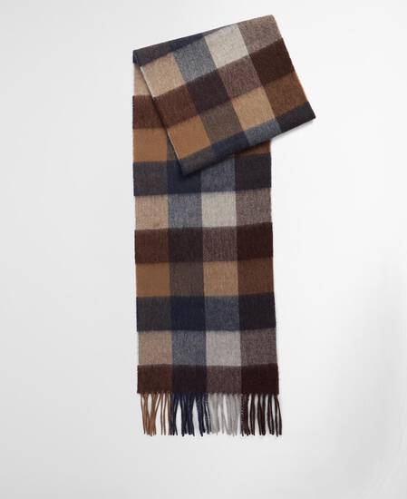 Large Tattersall Scarf Midnight Oak Large Tattersall Scarf Midnight Oak