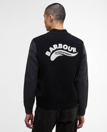 Maglione Hutchy con zip corta Black