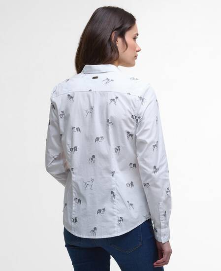 Camicia Brambles a maniche lunghe dalla vestibilità leggermente aderente Dog Print