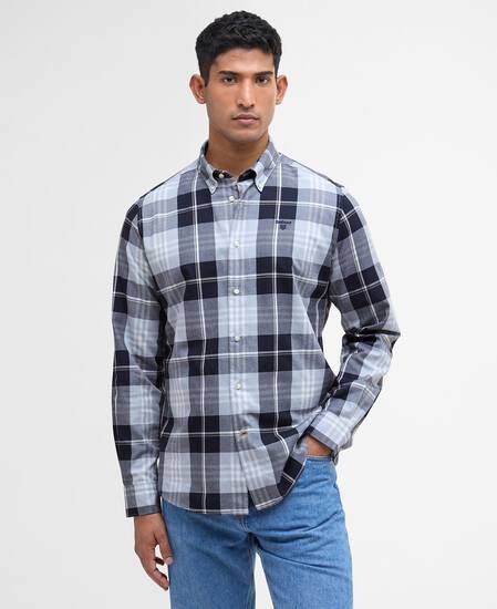 Edgar Tailored Long-Sleeved Shirt Mineral Blue