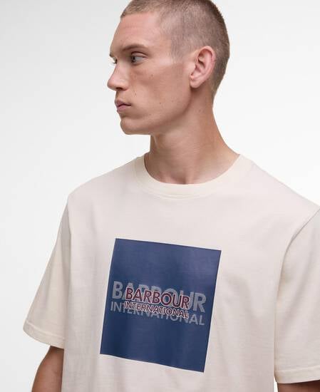 T-shirt con stampa Moakes Calico White