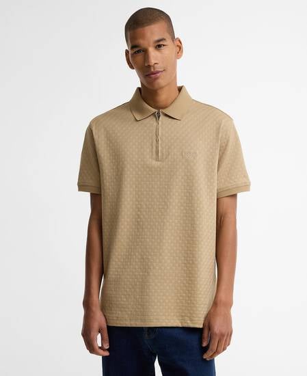 Hockham Tailored Polo Shirt Washed Stone