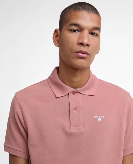 Tartan Pique Polo Shirt Earth Pink Tartan Pique Polo Shirt Earth Pink