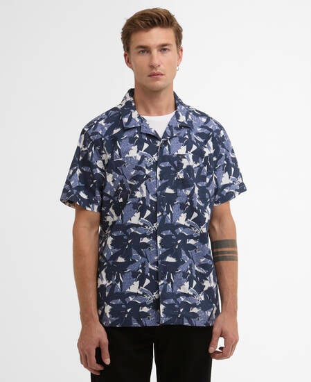 Chappel Printed Short-Sleeved Shirt Navy