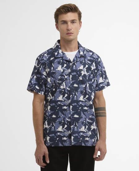 Chappel Printed Short-Sleeved Shirt Navy